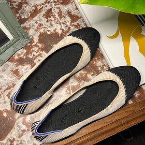 Rothy’s tuxedo square toe flats